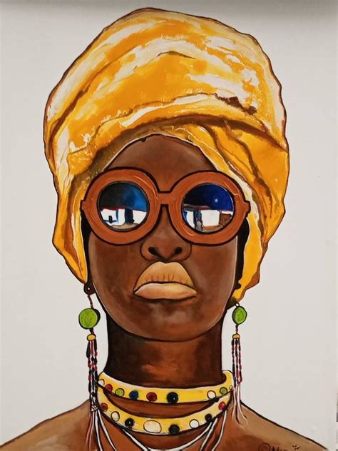 The Charm Of African American Woman Painting By Jafeth Moiane Saatchi