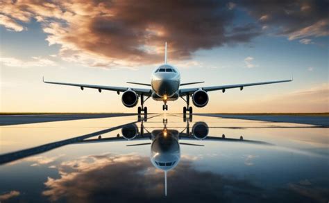 Premium Photo | The airplane on the runway taking off