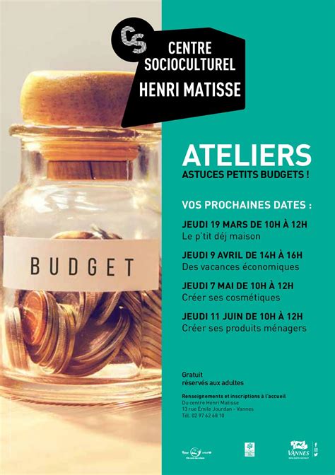 Calaméo Centre socioculturel Henri Matisse Ateliers petits budgets