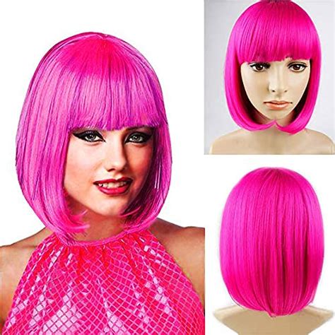 Best Pink Bob Wigs With Bangs