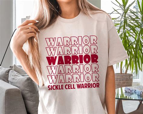 Sickle Cell Warrior Shirt Sickle Cell Awareness Shirt Anemia Awareness Shirt Burgundy Ribbon