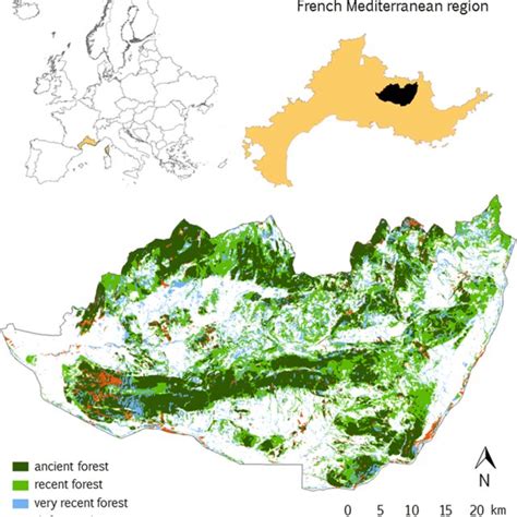 Study area and forest cover change since 1860. Forest cover change is... | Download Scientific ...