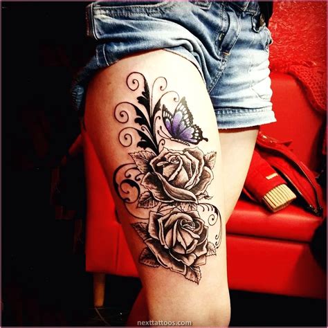 Female Thigh Tattoos Quotes Popular Female Thigh Tattoo Designs