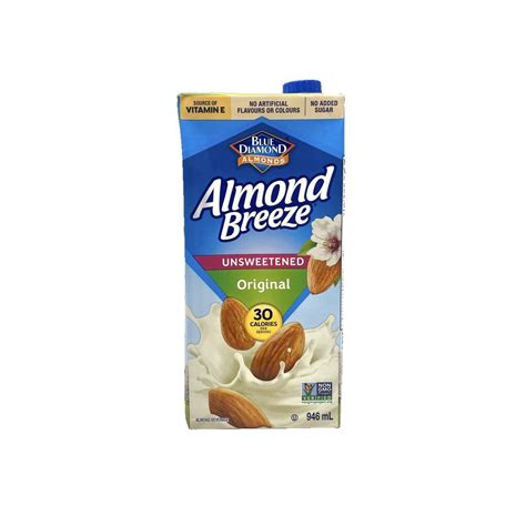 Almond Breeze Unsweetened Original Almond Milk 946ml Falcon Essentials