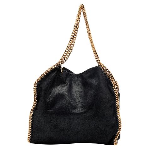 Stella McCartney Black Faux Leather Small Falabella Tote At 1stDibs