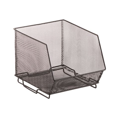 Design Ideas Open Front Mesh Stacking Bins | The Container Store