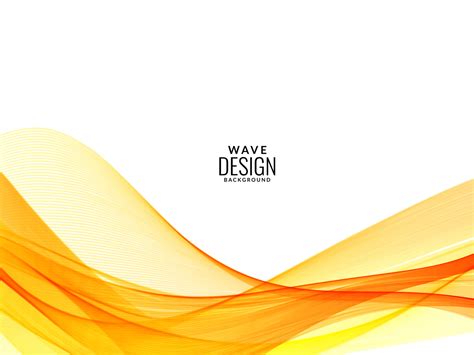 Decorative Design Modern Pattern With Stylish Smooth Yellow Wave