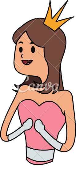 Princess Cartoon Icon 素材 Canva可画