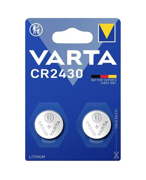 VARTA CR2430 Lithium Knopfzelle Batterie [Universell 2 Stück]