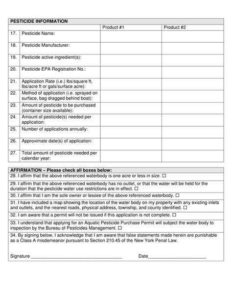 New York Aquatic Pesticide Purchase Permit Application Fill Out Sign