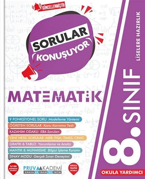 Pruva Akademi 8 Sınıf Matematik Sorular Konuşuyor Soru Bankası