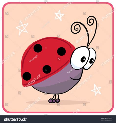 Ladybug With Big Eyes Stock Vector Illustration 42558979 : Shutterstock