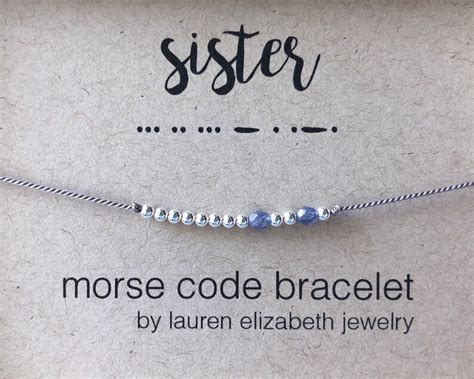 Best Friend T Custom Morse Code Bracelet Bestie Etsy