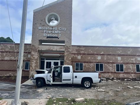 Car crashes into Morehead City Fire-EMS Station, damage done to