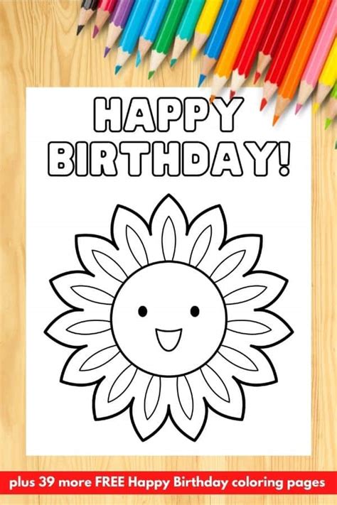 Happy Birthday Coloring Pages 44 Free Printables Parties Made Personal