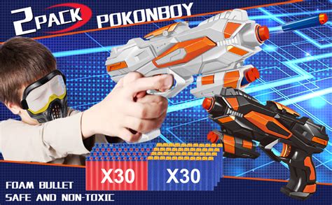 Pokonboy 2 Pack Blaster Guns Toy Guns For Boys Girls With