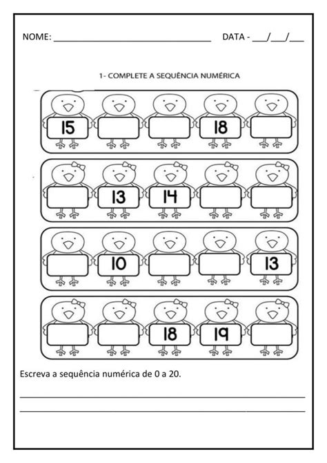 1º Ano Atividades De MatemÁtica NÚmeros AtÉ 20 Cuca Super Legal Educação Coordenação