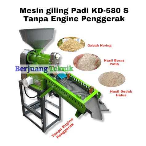 Jual Mesin Giling Padi Portable MAHKOTA KD 580 S Tanpa Engine Penggerak