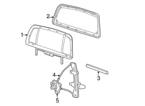 Glass & Hardware - Back for 2005 Ford Explorer Sport Trac | Ford Parts ...