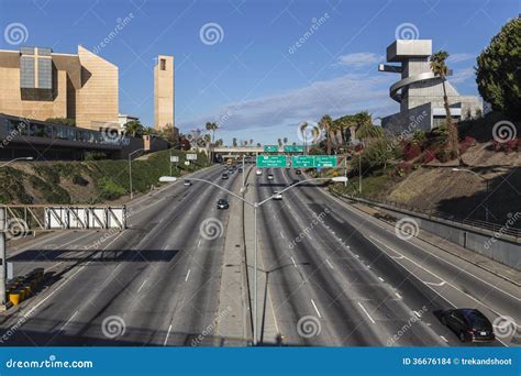 Hollywood 101 Freeway In Downtown Los Angeles Editorial Stock Image