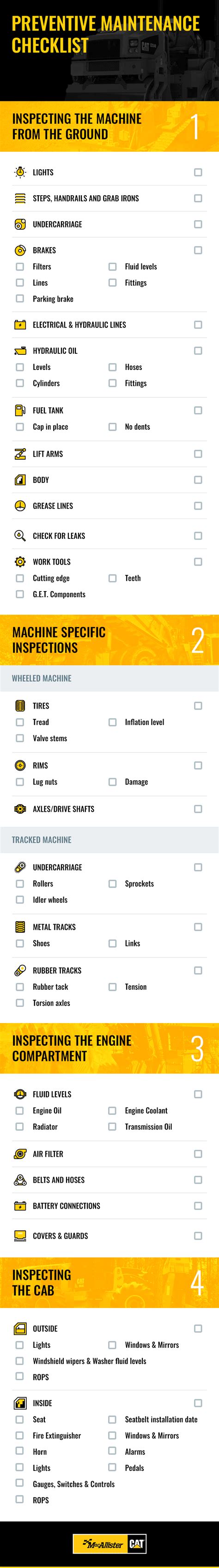 Maintenance Tips For Heavy Equipment Preventive Maintenance Checklist