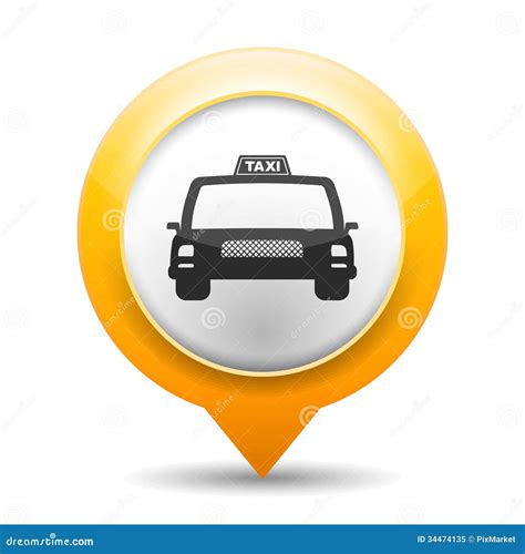 Taxi Icon Stock Vector Illustration Of White Light 34474135