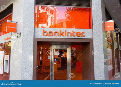 Bankinter Logo On Bankinter Bank Branch Office Editorial Image Image