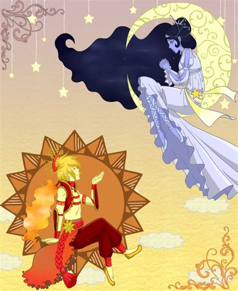 Sun And Moon By Arcania On Deviantart Cute Art Character Design