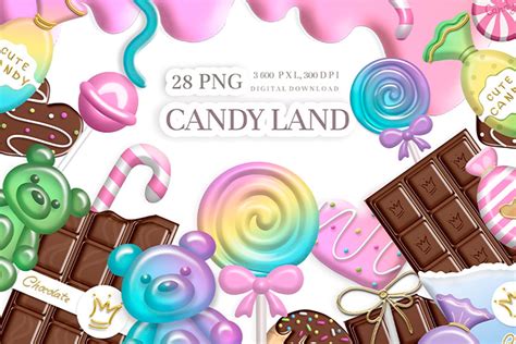 Candyland Clipart Creative Market