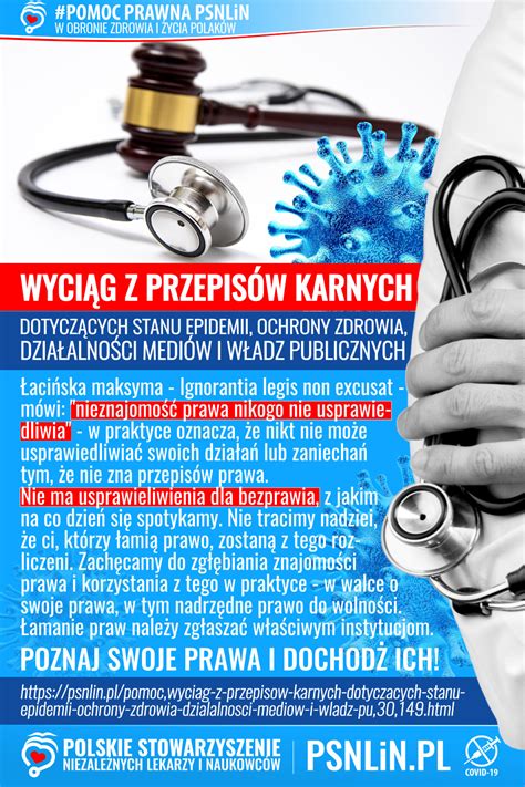 Wyci G Z Przepis W Karnych Dotycz Cych Stanu Epidemii Ochrony Zdrowia