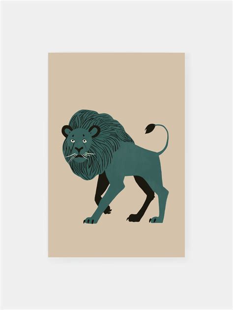 Surprised Retro Lion Poster - Klumo Shop
