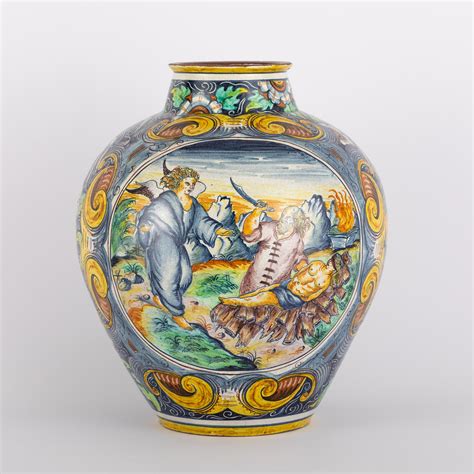 Bid Now Boccia In Maiolica Policroma Fornace Del Xix Secolo April