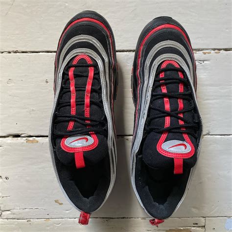 Nike Air Max 97 Reflective Bred 🔥 Some wear in... - Depop