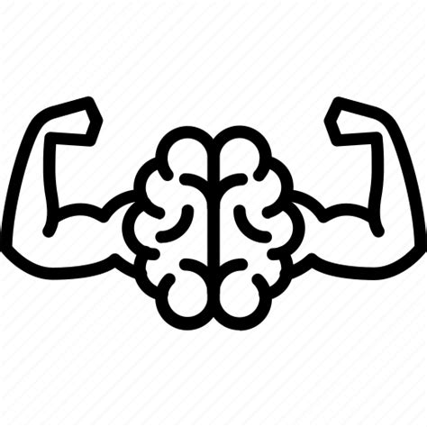 Brain Mental Health Psychology Strong Think Icon