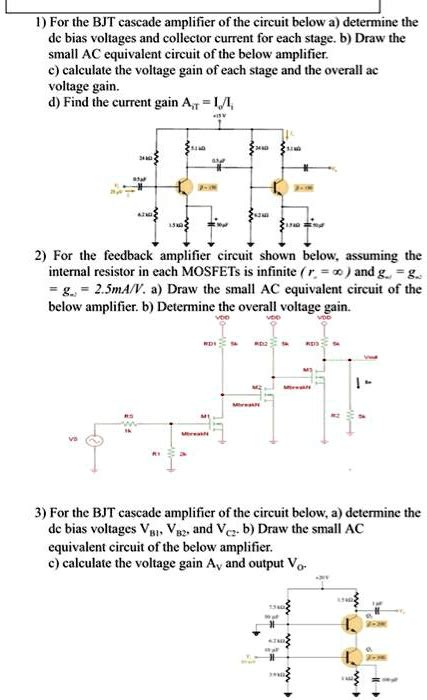 Solved For The Bjt Cascade Amplifier Of The Circuit Below A