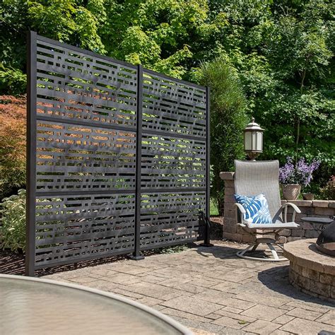 Barrette Outdoor Living 2 Ft X 4 Ft Matte Black Aluminum Decorative Screen Panel Frame Kit