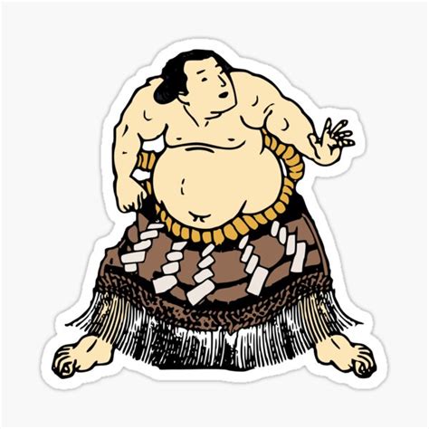 Sumo Wrestler Sticker For Sale By Pzandrews Redbubble