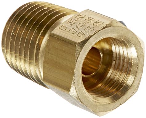 Eaton Weatherhead 402X4X4 Brass CA360 Inverted Flare Brass Fitting 90