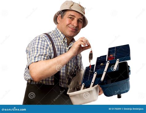 Fisherman with Fishing Gear Stock Image - Image of senior, relax: 5170209