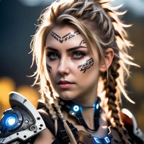 Attractive Nordic Woman In Horizon Zero Dawn Armor Cosplay Muse Ai