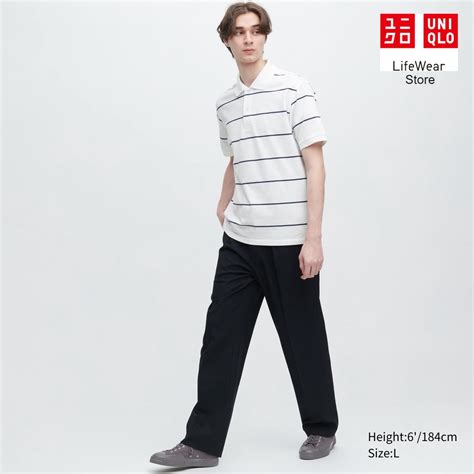 Jual Uniqlo Kaos Polo Dry Pique Garis Lebar Shopee Indonesia