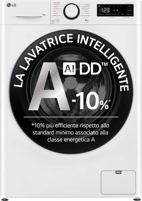 LG AI DD F4R3011NSWB Lavatrice Classe A 10 Carica Frontale Serie R3