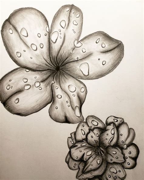 Rainy day | Flower drawing, Rain tattoo, Graphite drawings