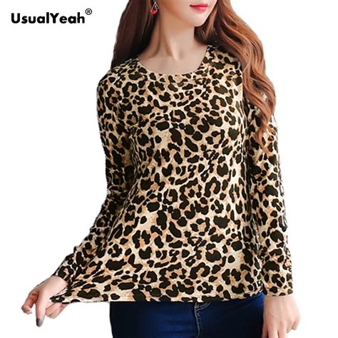 Buy Free Shipping 2018 Sexy O Neck Leopard Print