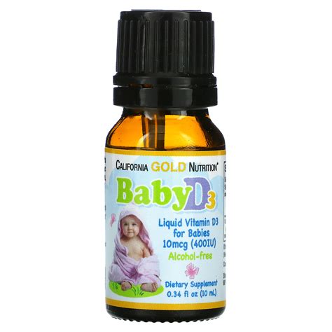 California Gold Nutrition, Baby Vitamin D3 Liquid, flüssiges Vitamin D3 ...