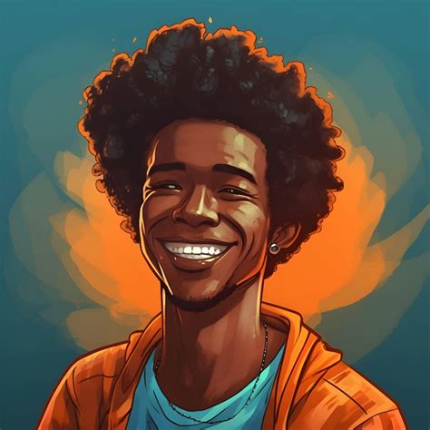 Premium Ai Image Portrait Of A Smiling Afro American Man Vector