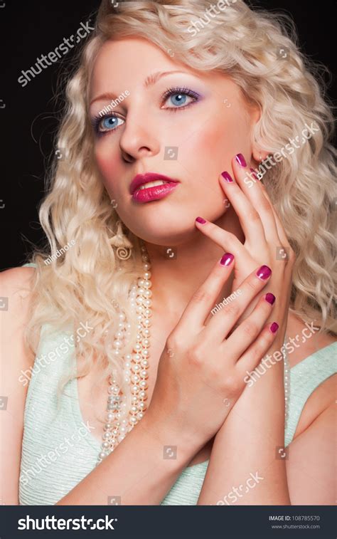 Very Sensual Blonde Lady Showing Her Stock Photo 108785570 Shutterstock