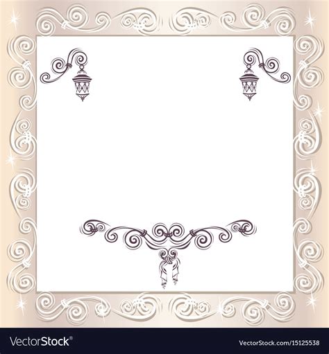 Vintage wedding frame Royalty Free Vector Image