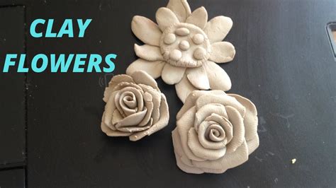 How To Make Clay Flowers Clay Flowers Beginners Diy Youtube