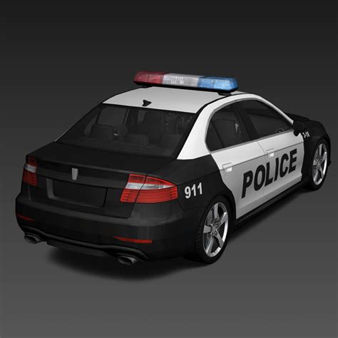 D Model Generic Police Cars Vr Ar Low Poly Max Obj Fbx Cgtrader